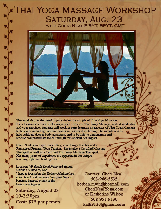 Martha's Vineyard Thai Yoga Massage Workshop